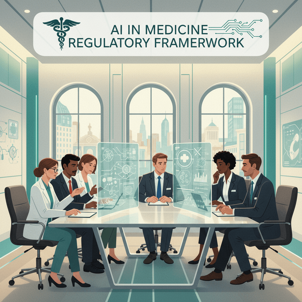 Illustration of regulatory consultation for AI in medicine